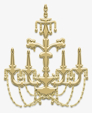 Decal Guru Baroque Chandelier Wall Decal, Purple