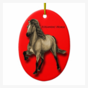 Vintage Icelandic Double-sided Oval Ceramic Christmas - Feuer Und Eis Karte