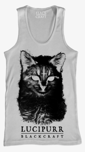 Lucipurr- White Tank Top - Top
