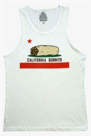 California Burrito Mens White Tank Top - Cali Burrito