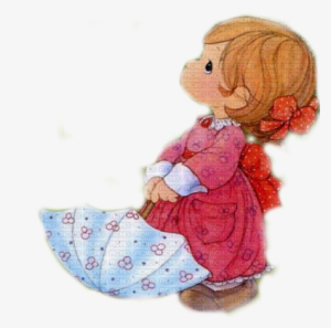 Precious Moments Girl With Umbrella - Precious Moments Niña