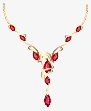 Gold Diamond Necklace Png Image