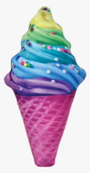 Picture Of Whimsical Ice Cream Cone Pillow - Bubble Gum Ice Cream In A Cone