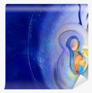 Christmas Religious Nativity Scene, Holy Family Abstract - The Starry Night