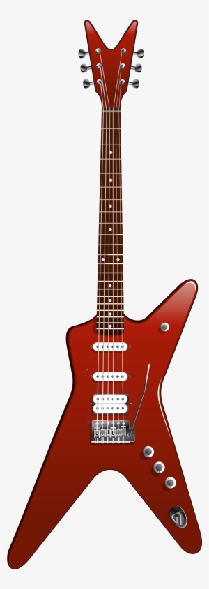 Transparent Modern Red Guitar Png Clipart - Red Guitar Png