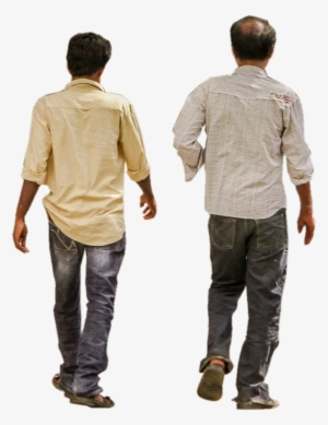 Man Men Group Walking Back Friends Formal Urban India - Indian Walking Person