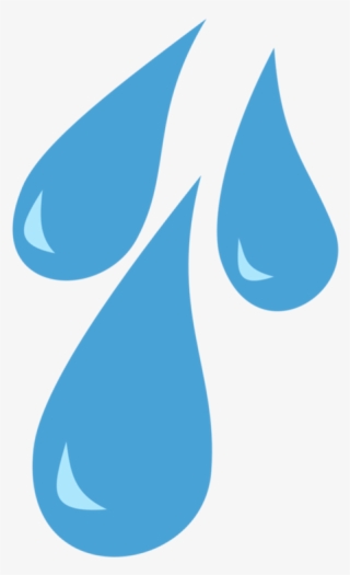 Rain Cloud Shape With A Few Raindrops Icon - Cartoon Water Drops Png