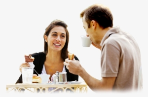 Cafe People Png Transparent Image - Png Transparent Eating Png