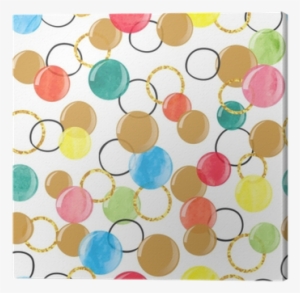 Seamless Pattern With Colorful Watercolor Bubbles - Watercolor Painting