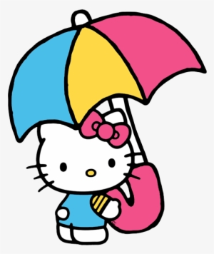 Vector Freeuse Download Clip Art Cartoon Umbrella - Hello Kitty Without Background