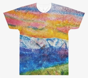 Paul Gilbertson Mountains Sunset Watercolor Painting - Watercolor Painting