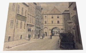 1964 Architectural Watercolor Painting Drawing Of A - Watercolor Painting