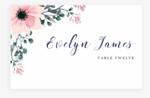 Invitation Flower Place Cards - Wedding