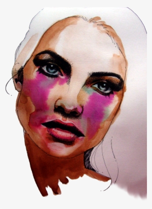 “chlorophyll” Watercolor, Ink & Charcoal On Recycled - Colored Pencil & Paint Mixed Media