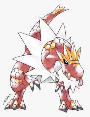 Tyrantrum - Pokemon Old Art Style
