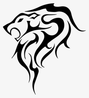 Lion Tattoo Flash Tribe Mane Free Commercial Clipart - Simple Tattoo Art Drawings