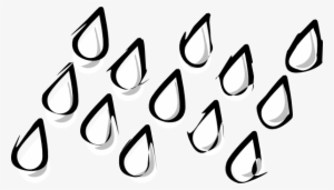 Rainy Clipart Black And White - Rain Drops Black And White