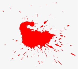 Clear Paint Splatter Heart - Red Color Splash Png