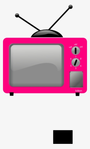 Pink Old Tv Clip Art At Clker - Old School Television Clip Art