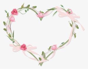 Png Transparent Image - Heart Flower Border - 600x508 PNG Download - PNGkit