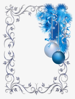 New Post Blue Merry Christmas Png - Christmas Frame Png Blue