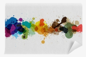Paper Texture With Watercolor Splatter, Vector Template