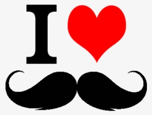 I, Logo, And Mustache Image - Love Mustache Png