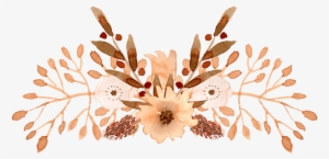 Watercolor Floral Elements Psd Png Font K101 - 清新 水彩 插画 花朵