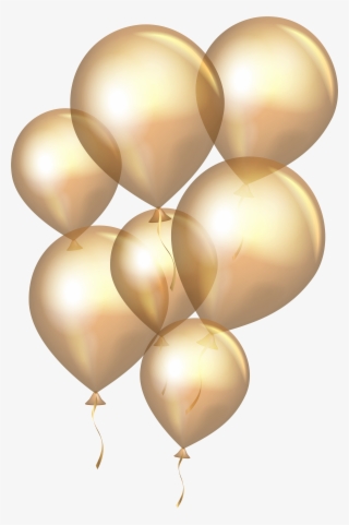 Transparent Gold Balloons Png Clip Art - Gold And Silver Balloons Png
