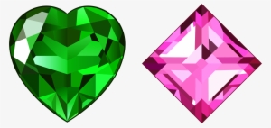 Transparent Green And Pink Diamonds Png Clipart - Diamonds Clipart Png