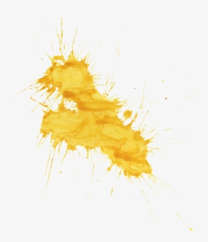 Yellow Splatter Transparent - Yellow Watercolour Splash Png