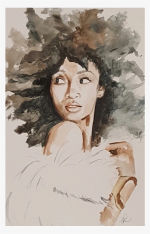 Artist - Black Girl Watercolor Paintings