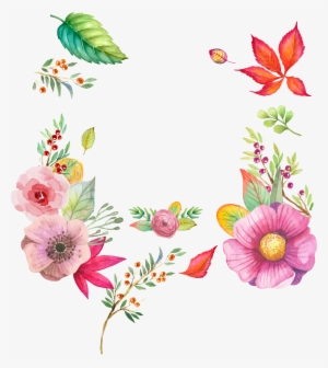 Watercolour Flowers Watercolor Painting - Watercolor Flowers Vector Png