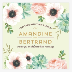 Personalised Botanical Wedding Invitation