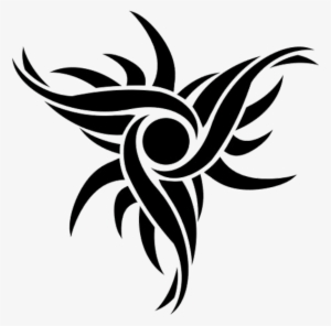 Small Om Symbol In Tribal Sun Tattoo Photo - Tattoo Png