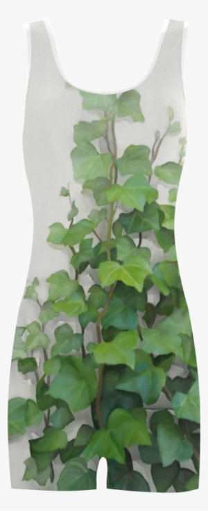 Watercolor Vines, Climbing Plant Zoom Classic One Piece - Active Tank