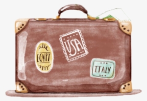 Royalty Free Download Luggage Drawing Watercolor - Watercolor Suitcase Png