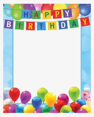 Happy Birthday Template, Birthday Party Clipart, Happy - Happy Birthday Frame