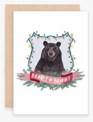 Beary And Bright Greeting Card - Art