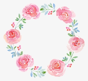 Watercolor Wreath Png - Watercolor Flower Wreath Png