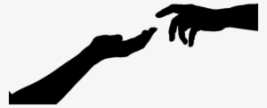 Drawing Hand Arm Silhouette Thumb - Hands Reaching Clipart