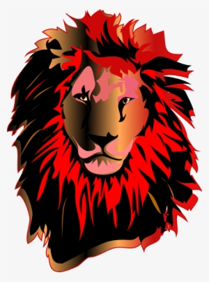 Head Clip Art At Clker Com Vector - Lion Art Red