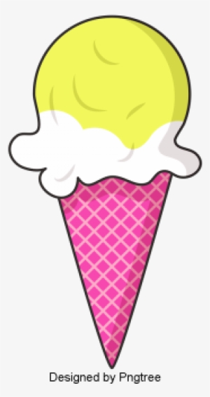 Cartoon Hand-painted Dessert Ice Cream, Sweet Cone, - Frozen Dessert