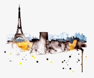 Eiffel Tower Paris Aestheticedit Cute Kawaii Ftesticke - Abstract Watercolor Buildings