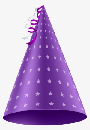 Free Birthday Hat Png Transparent - Purple Party Hat Png
