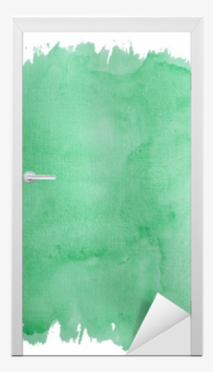 Color Strokes Watercolor Painting Art Door Sticker - Artificial Turf