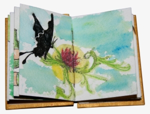 Description A Small , Hand Illustrated, Coptic Bound - Painting