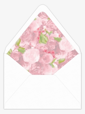 Watercolor Invitation Envelope Liner - Rose
