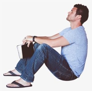 Man Sitting On Ground