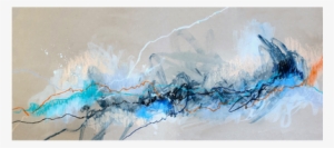 On The Rocks, Mixed Media On Paper - Modern Art